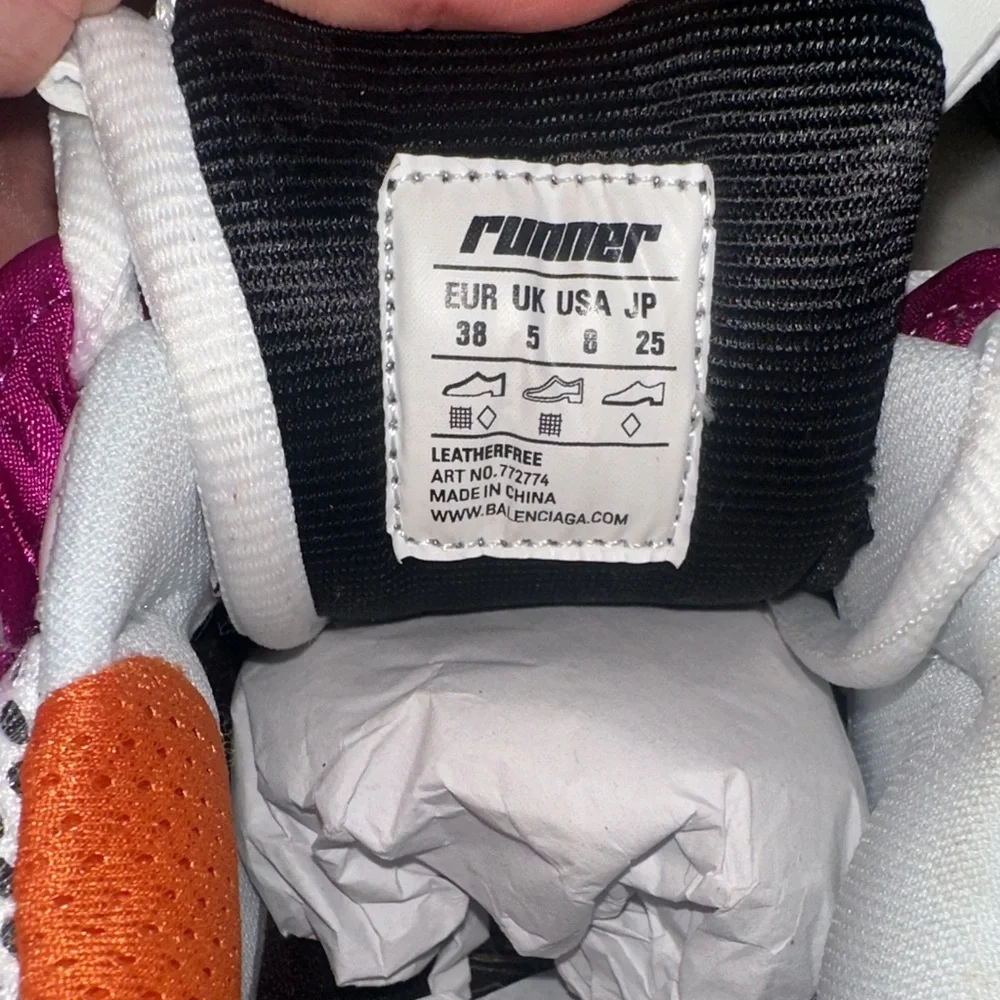 Balenciaga White and Purple Athletic Shoes - Picture 5 of 5